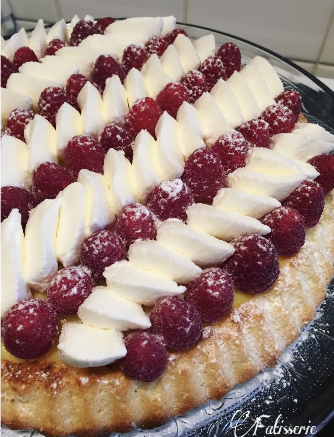 Tarte renversée à la framboise