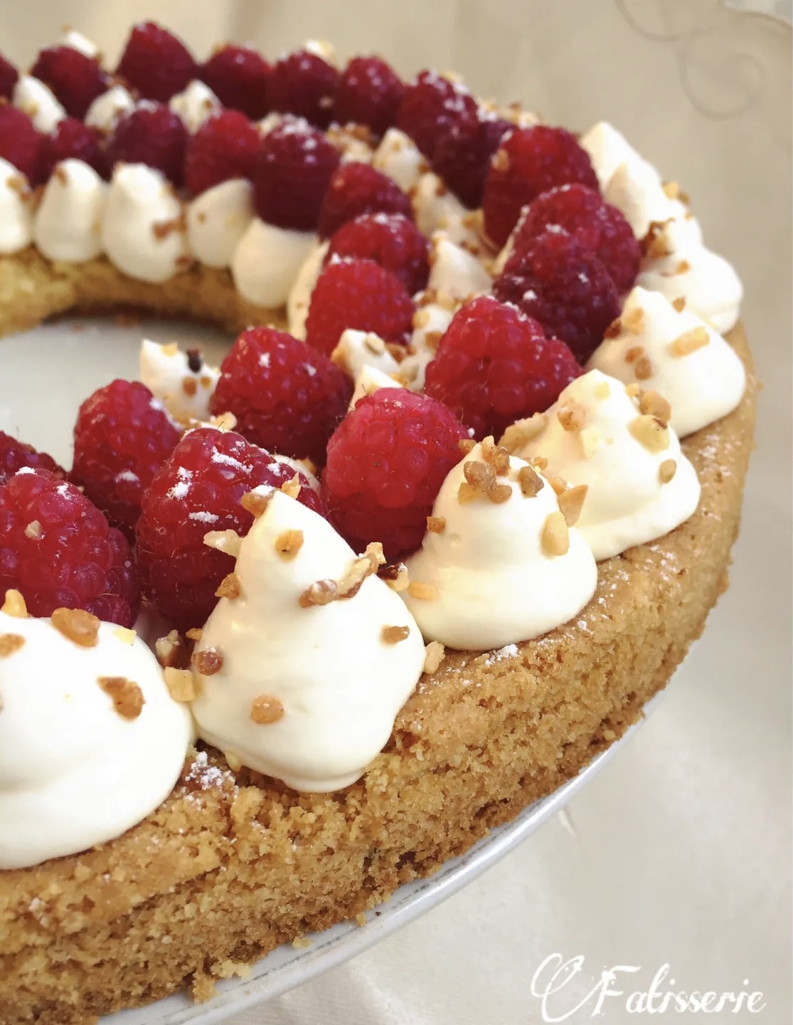Tarte sablée breton mascarpone framboises