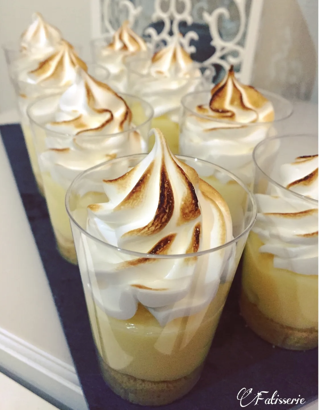 Verrines façon tarte au citron meringuée