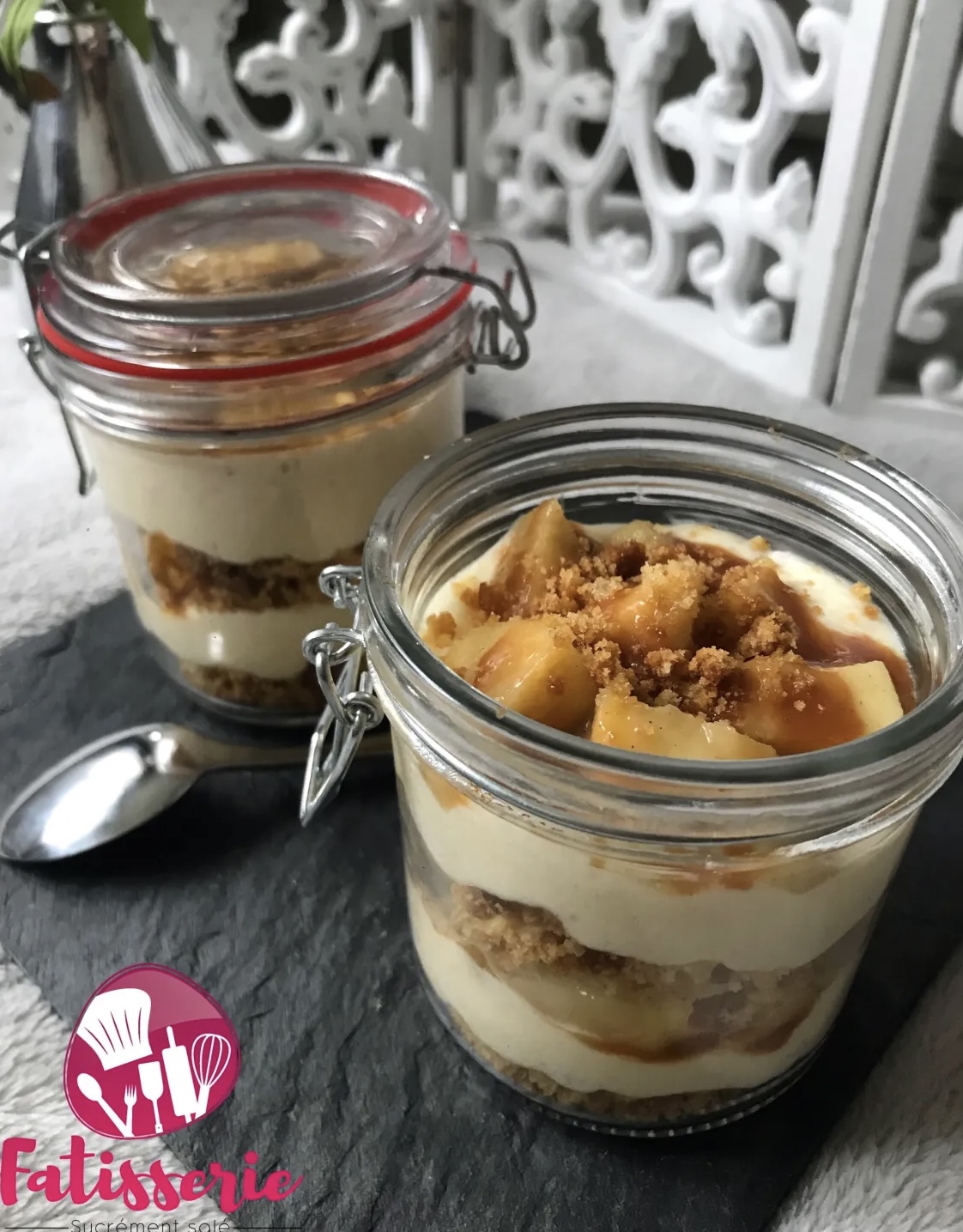 Tiramisu pommes caramel beurre salé