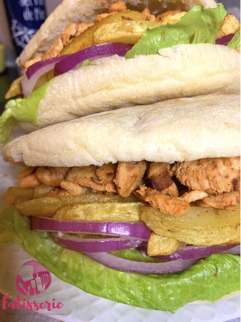 Pain batbout façon sandwich