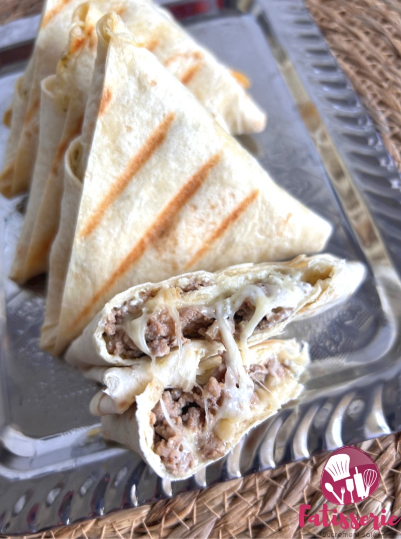 Wrap triangle viande hachée boursin